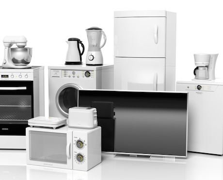 Group Of Home Appliances Isolated On White Background